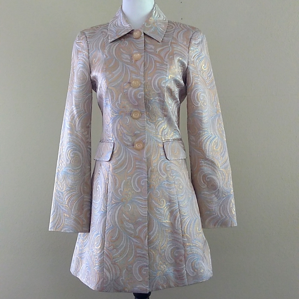 Vintage bebe metallic long jacket. XS
